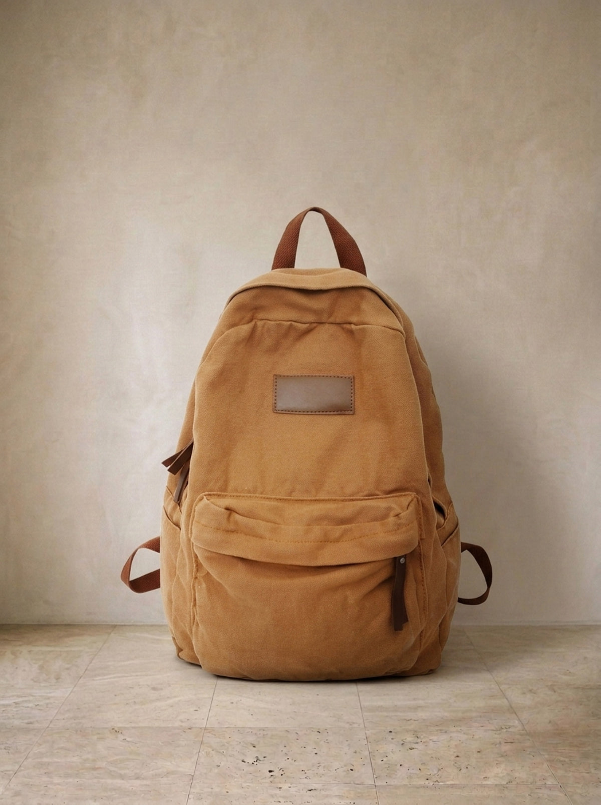 Marrom | Mochila de nylon Peja marrom – mochila sozinha, foto de produto