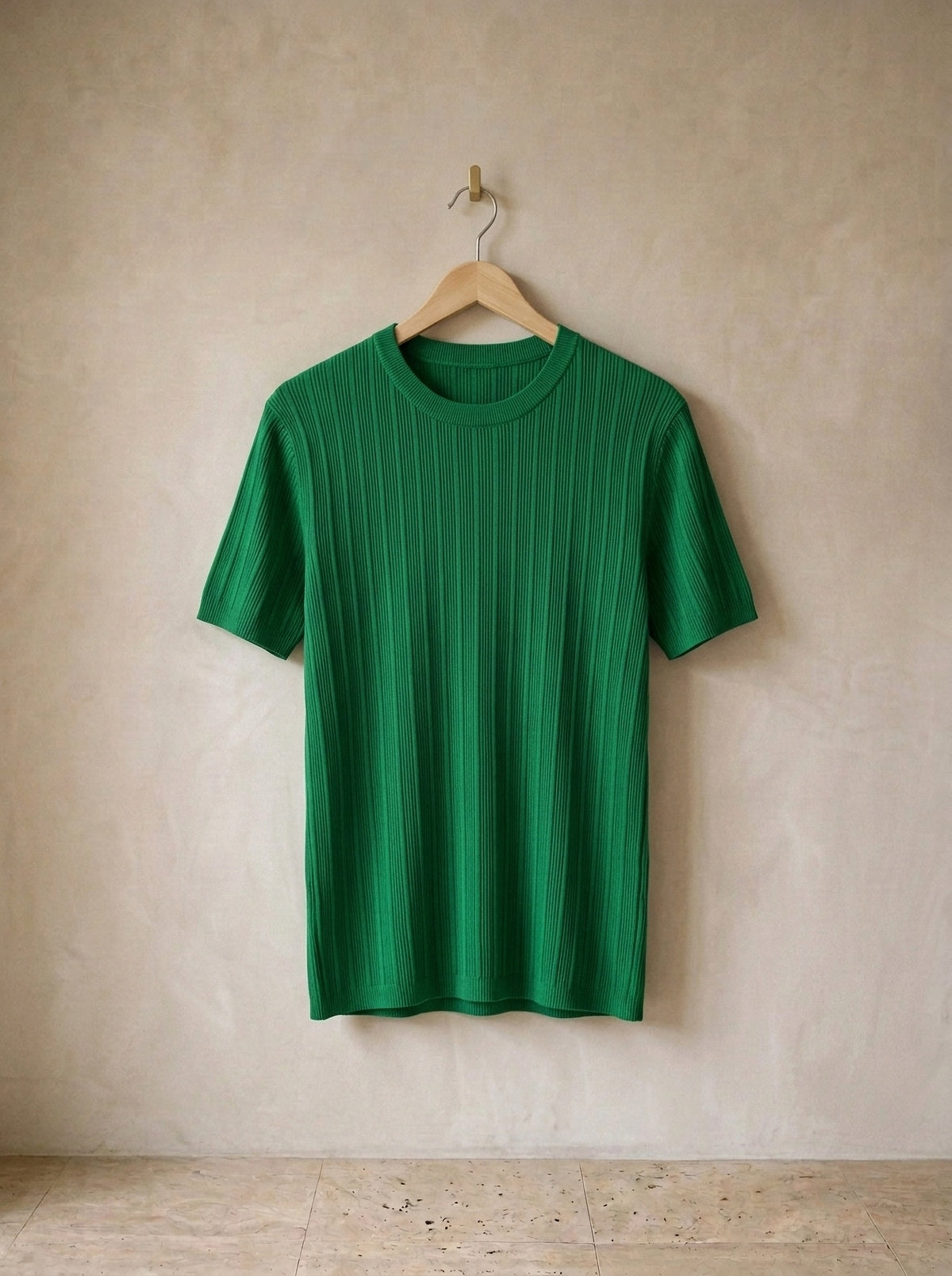 Verde | Camiseta de tricô Perugia verde – peça sozinha, foto de produto
