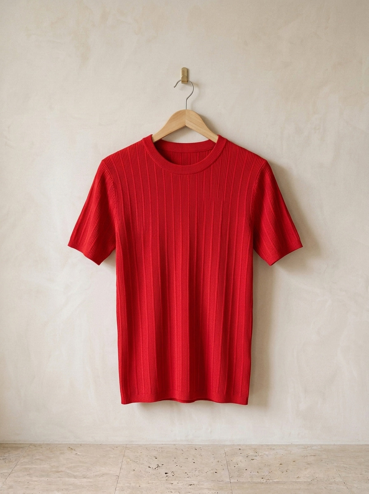 Vermelho | Camiseta de tricô Perugia vermelho – peça sozinha, foto de produto