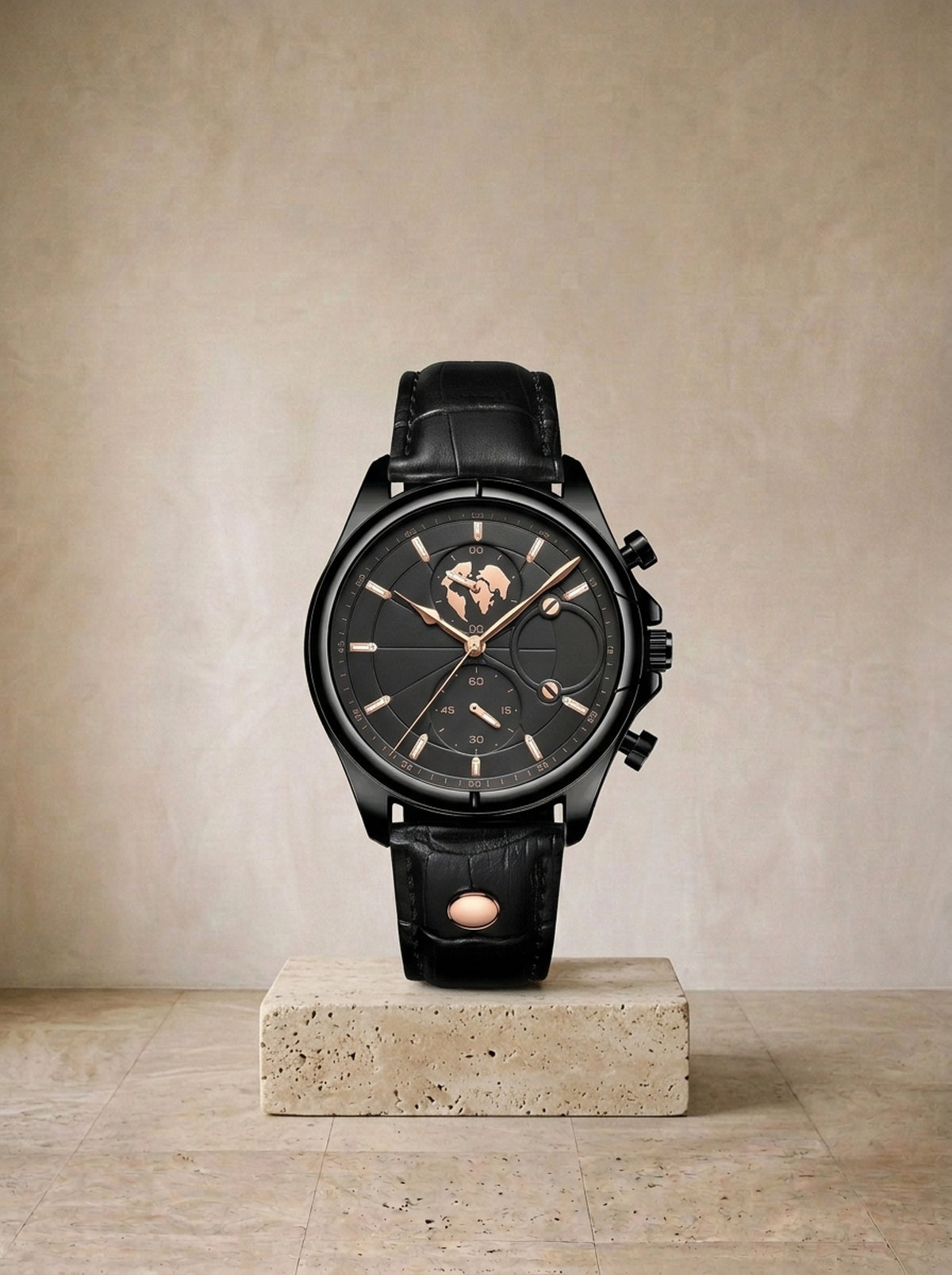 Total black | Relógio de pulso Pesaro total black – peça sozinha, foto de produto