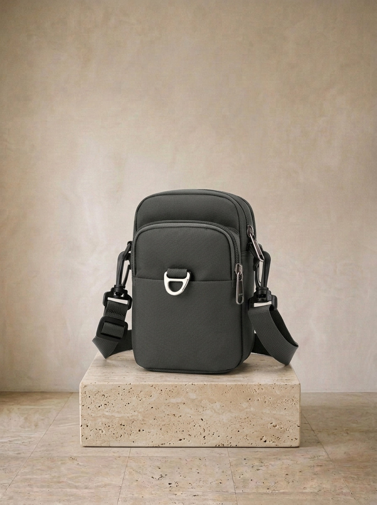 Cinza | Bolsa tiracolo Pitigliano cinza – bolsa sozinha, foto de produto