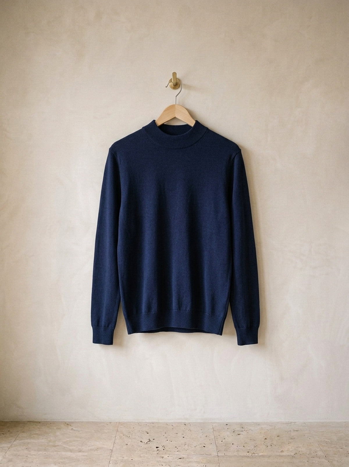 Azul-royal | Suéter meia gola de viscose Pontresina azul-royal – peça sozinha, foto de produto