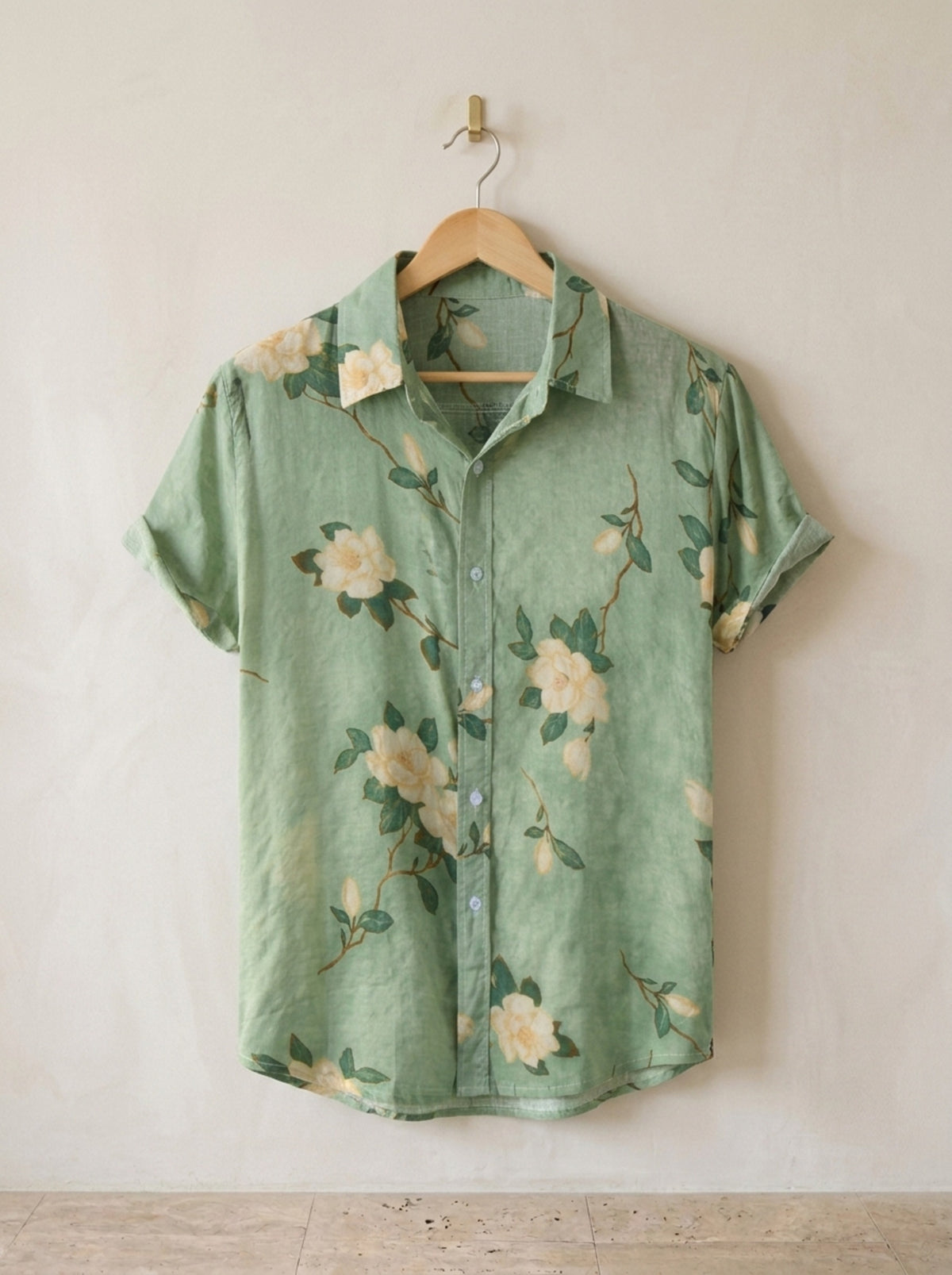 Verde | Camisa floral Provence verde – peça sozinha, foto de produto