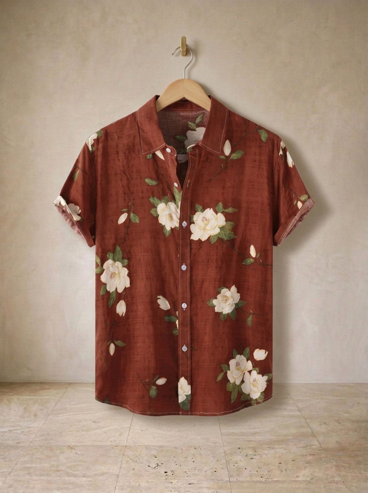 Vermelho | Camisa floral Provence vermelho – peça sozinha, foto de produto
