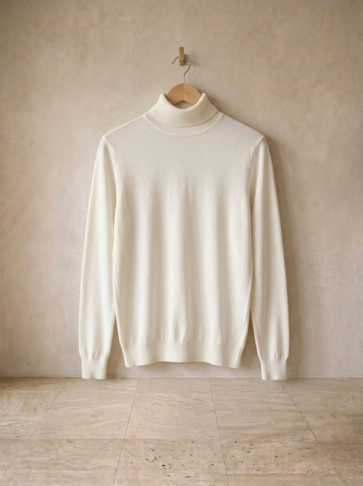 Branco | Suéter gola alta slim Ringgenberg branco – peça sozinha, foto de produto