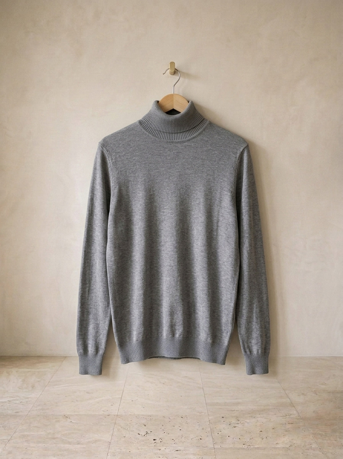 Cinza-claro | Suéter gola alta slim Ringgenberg cinza-claro – peça sozinha, foto de produto