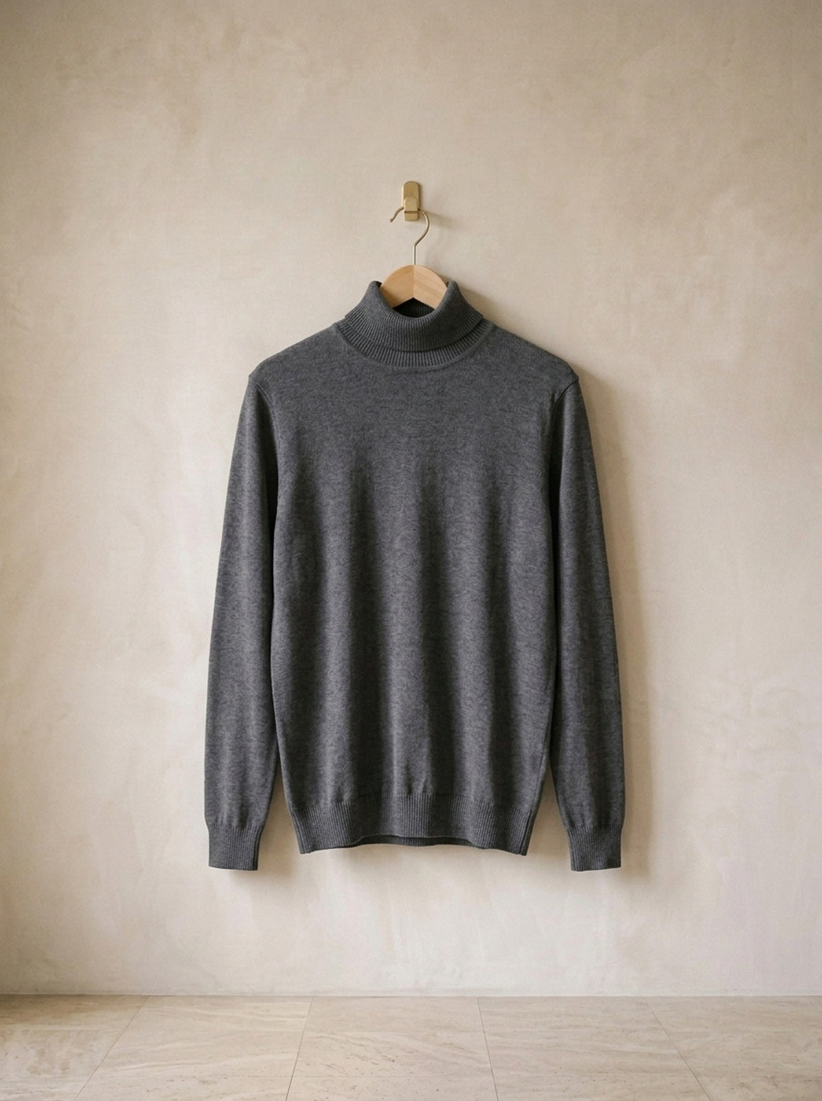 Cinza-escuro | Suéter gola alta slim Ringgenberg cinza-escuro – peça sozinha, foto de produto