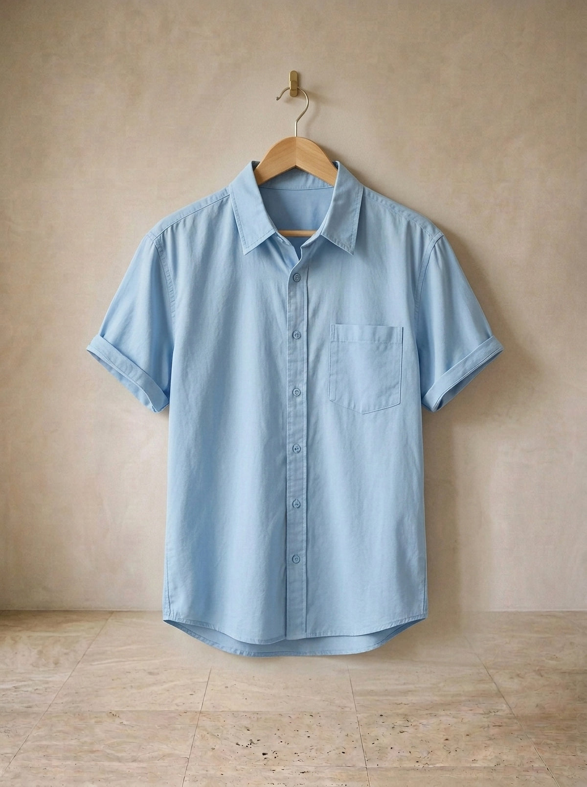 Azul | Camisa social slim Riquewihr azul – peça sozinha, foto de produto