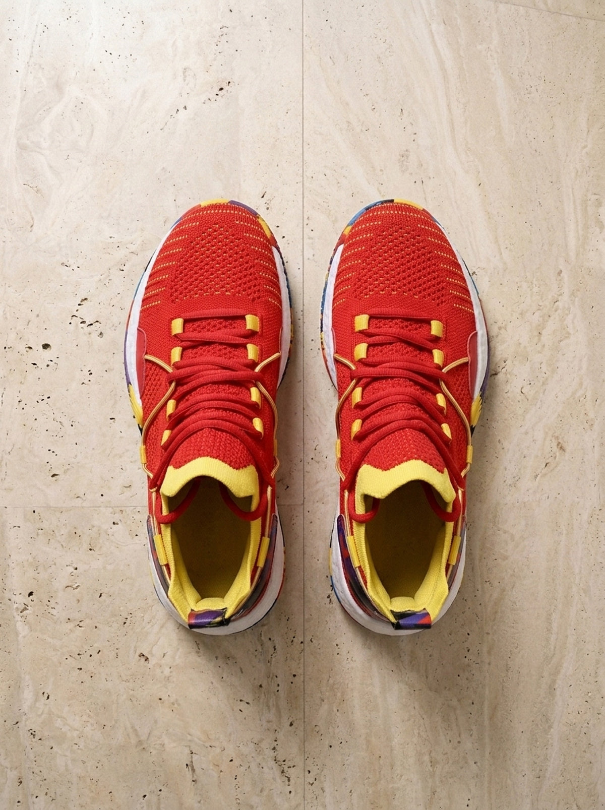Vermelho | Tênis casual Saas-Fee vermelho – par visto de cima