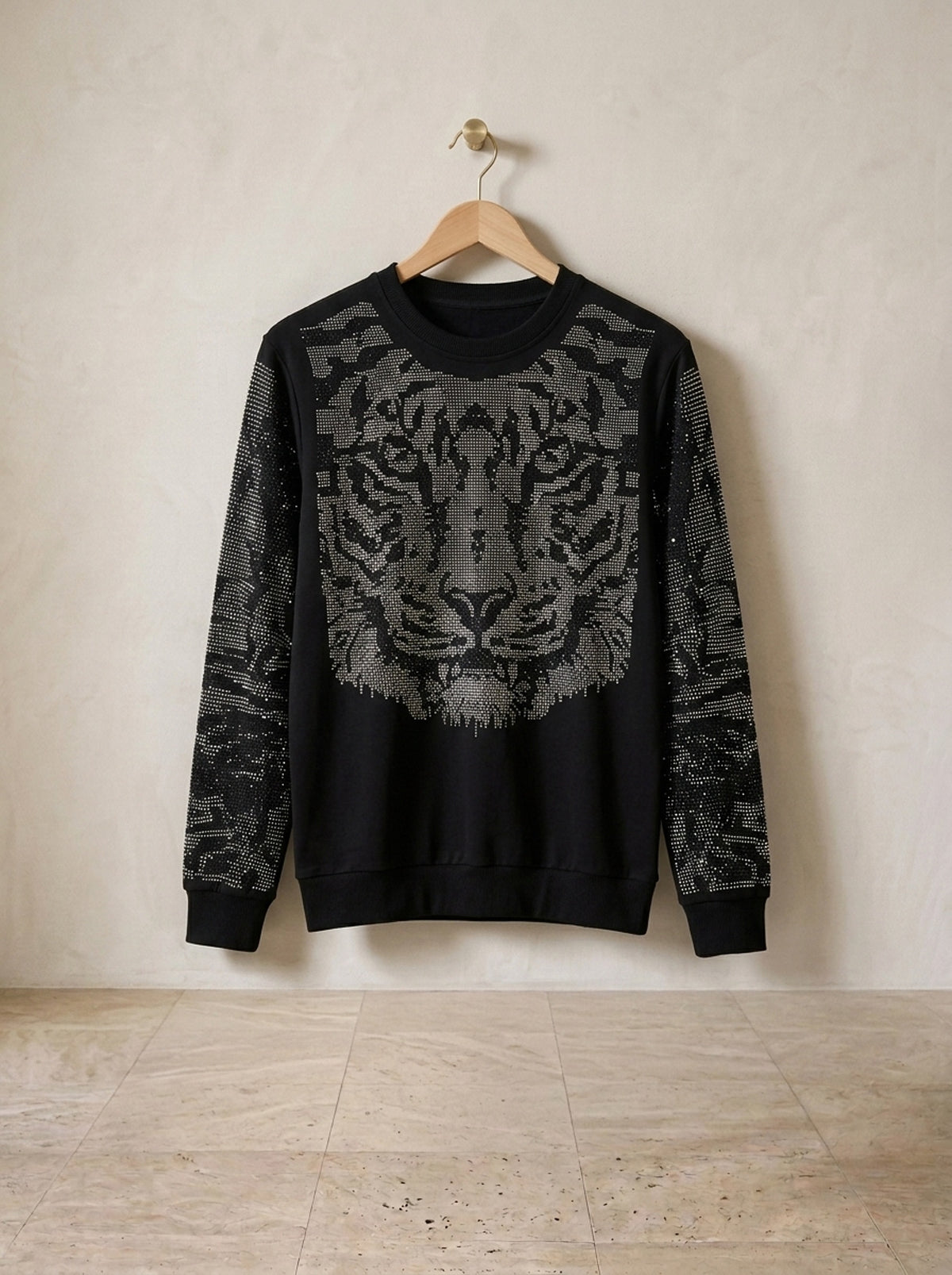 Suéter com strass tigre Saint-Gervais – peça sozinha, foto de produto