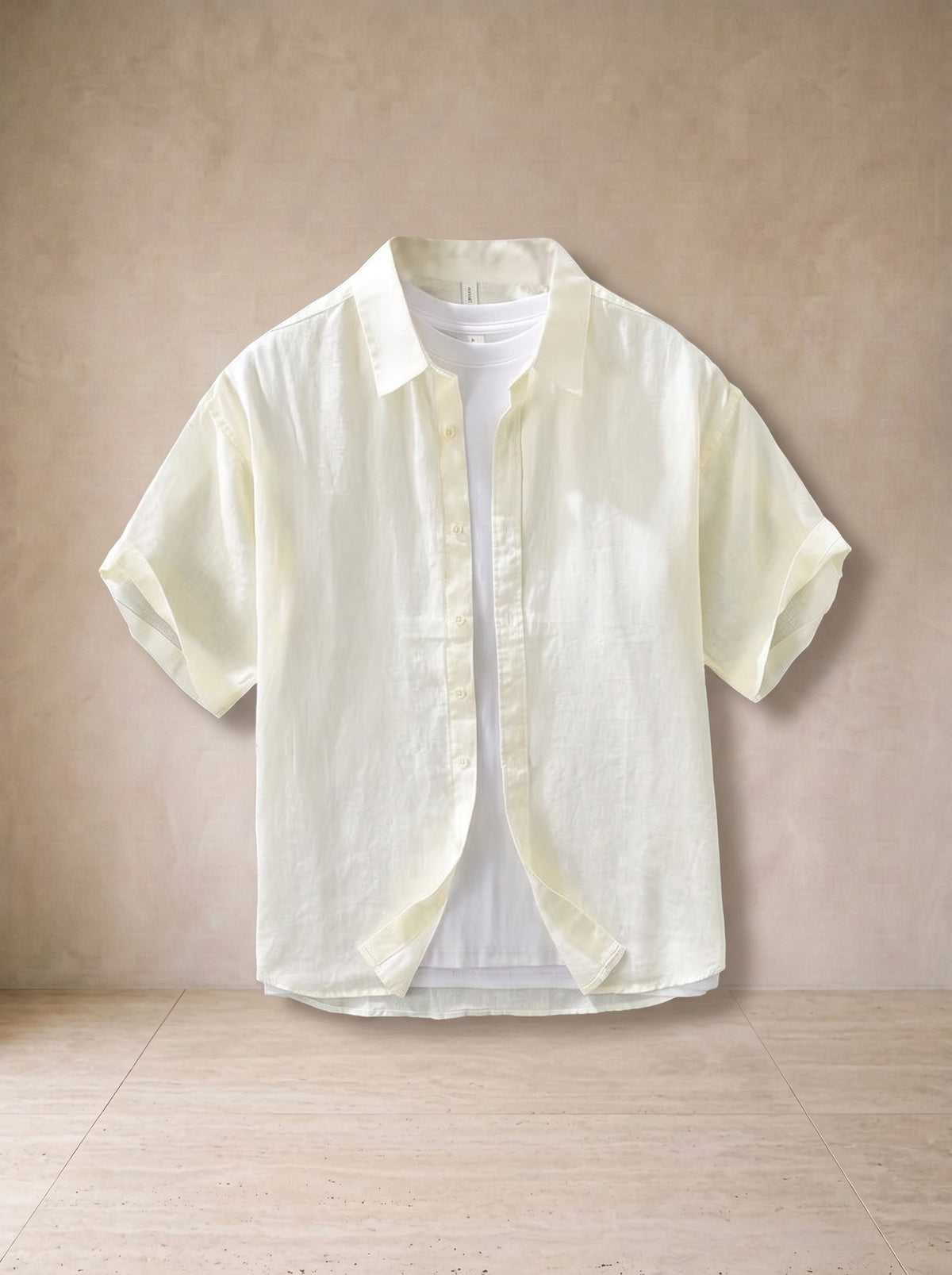 Off-white | Camisa de linho manga curta Salamanca off-white – peça sozinha, foto de produto