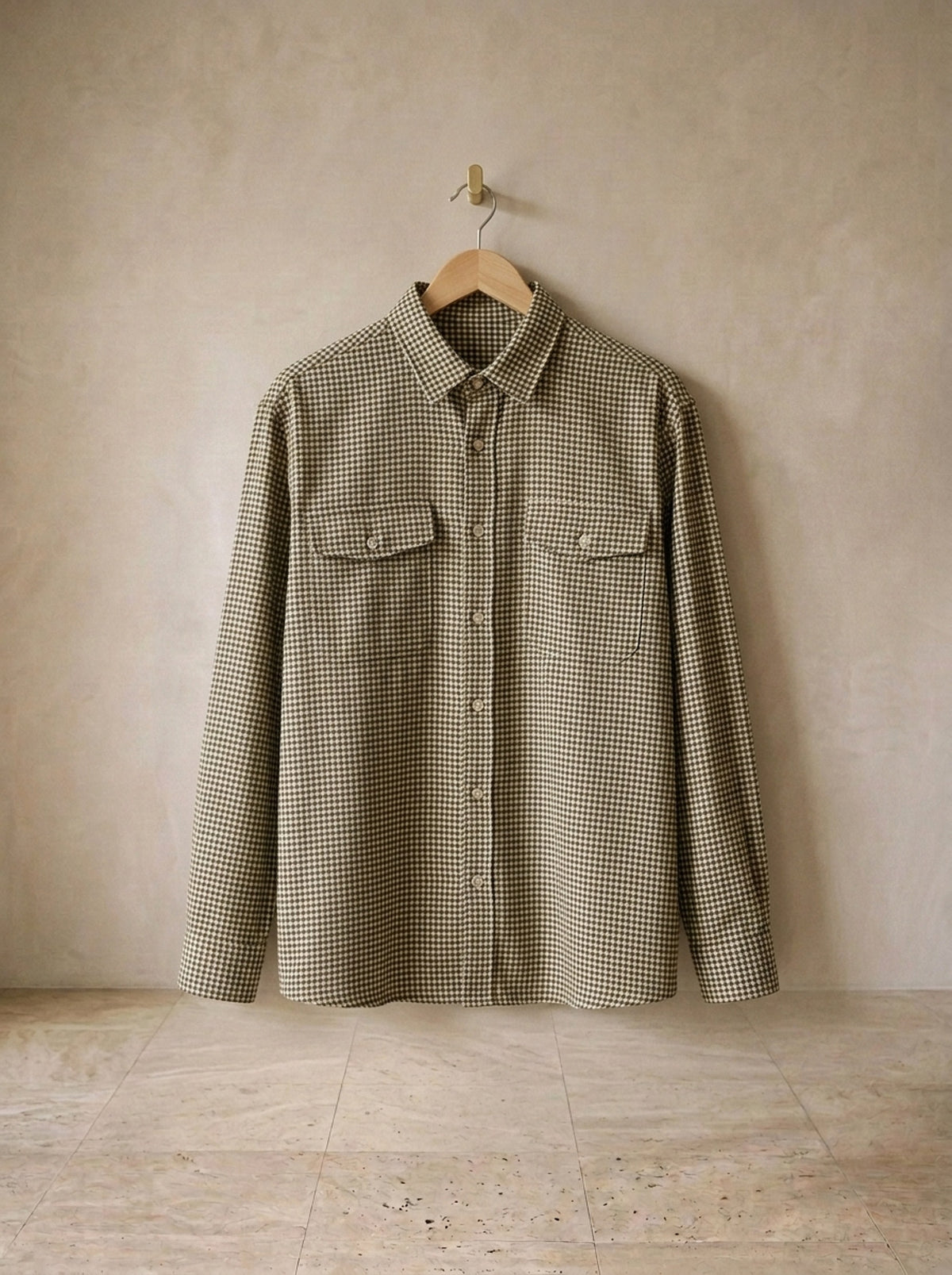 Marrom | Camisa pied-de-poule San Gimignano marrom – peça sozinha, foto de produto