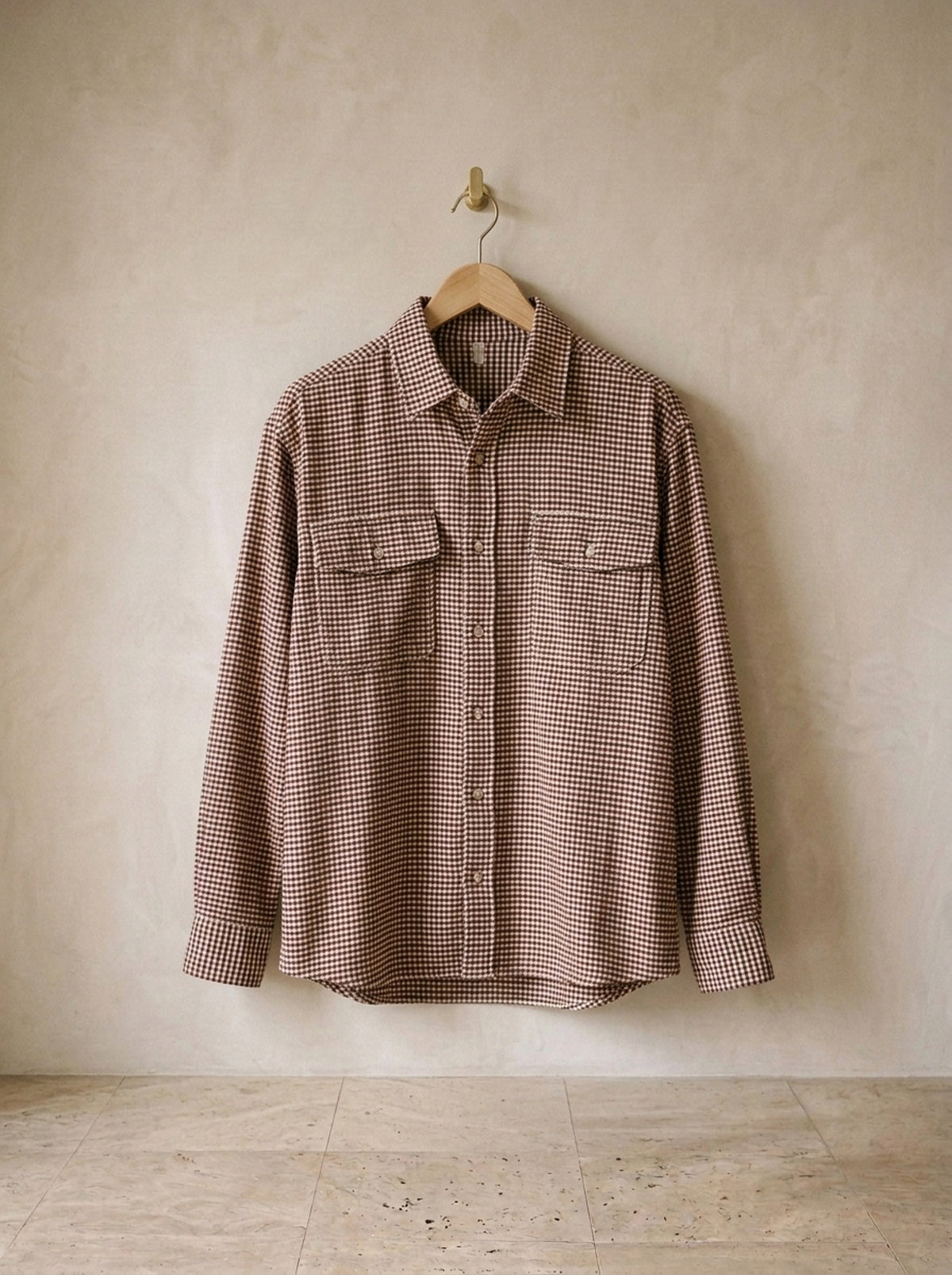 Vermelho | Camisa pied-de-poule San Gimignano vermelho – peça sozinha, foto de produto