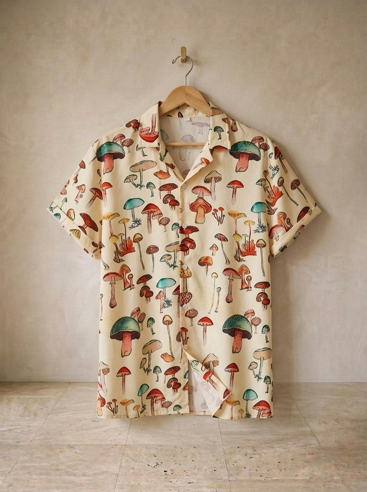 Camisa estampa cogumelos Sitges – peça sozinha, foto de produto