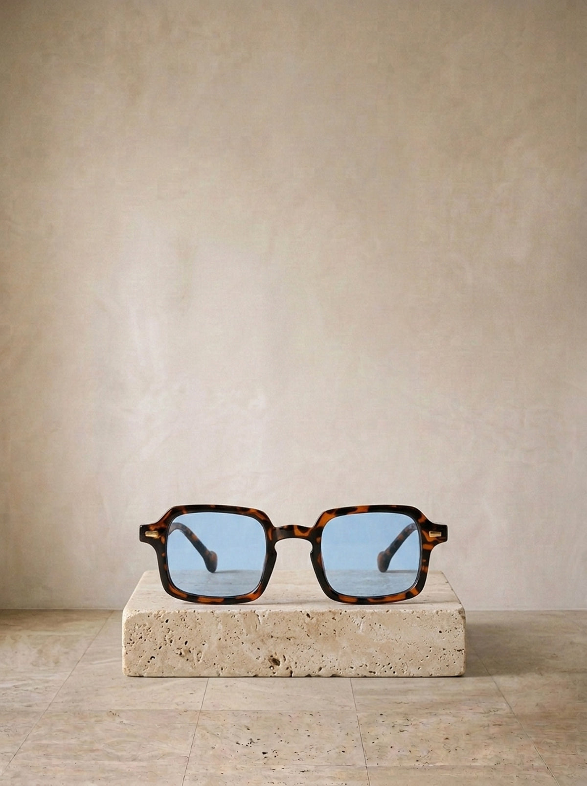 Leopardo/Azul | Óculos de sol polarizado Sofia leopardo/azul – peça sozinha, foto de produto