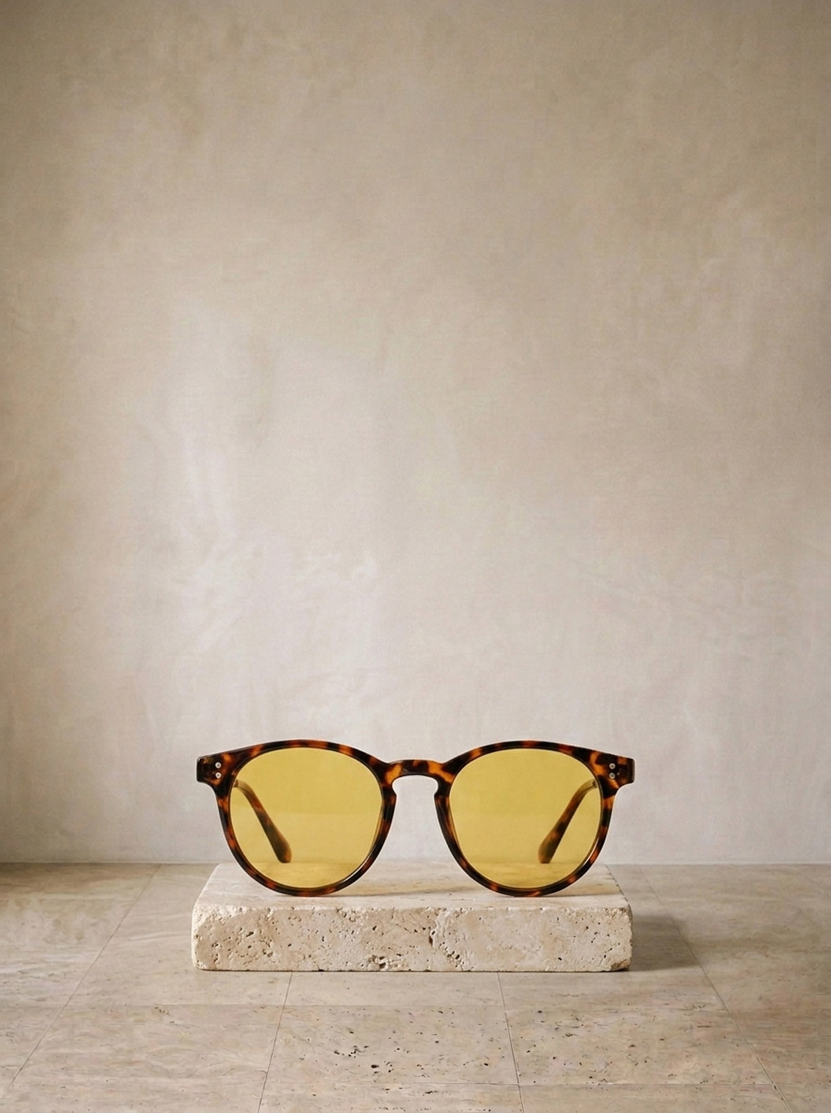 Leopardo/Amarelo | Óculos de sol Sondrio leopardo/amarelo – peça sozinha, foto de produto