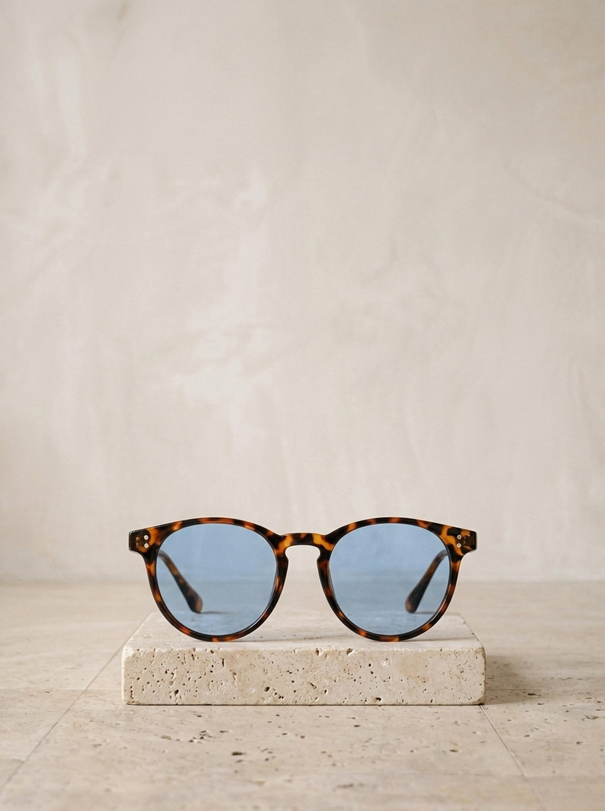 Leopardo/Azul | Óculos de sol Sondrio leopardo/azul – peça sozinha, foto de produto