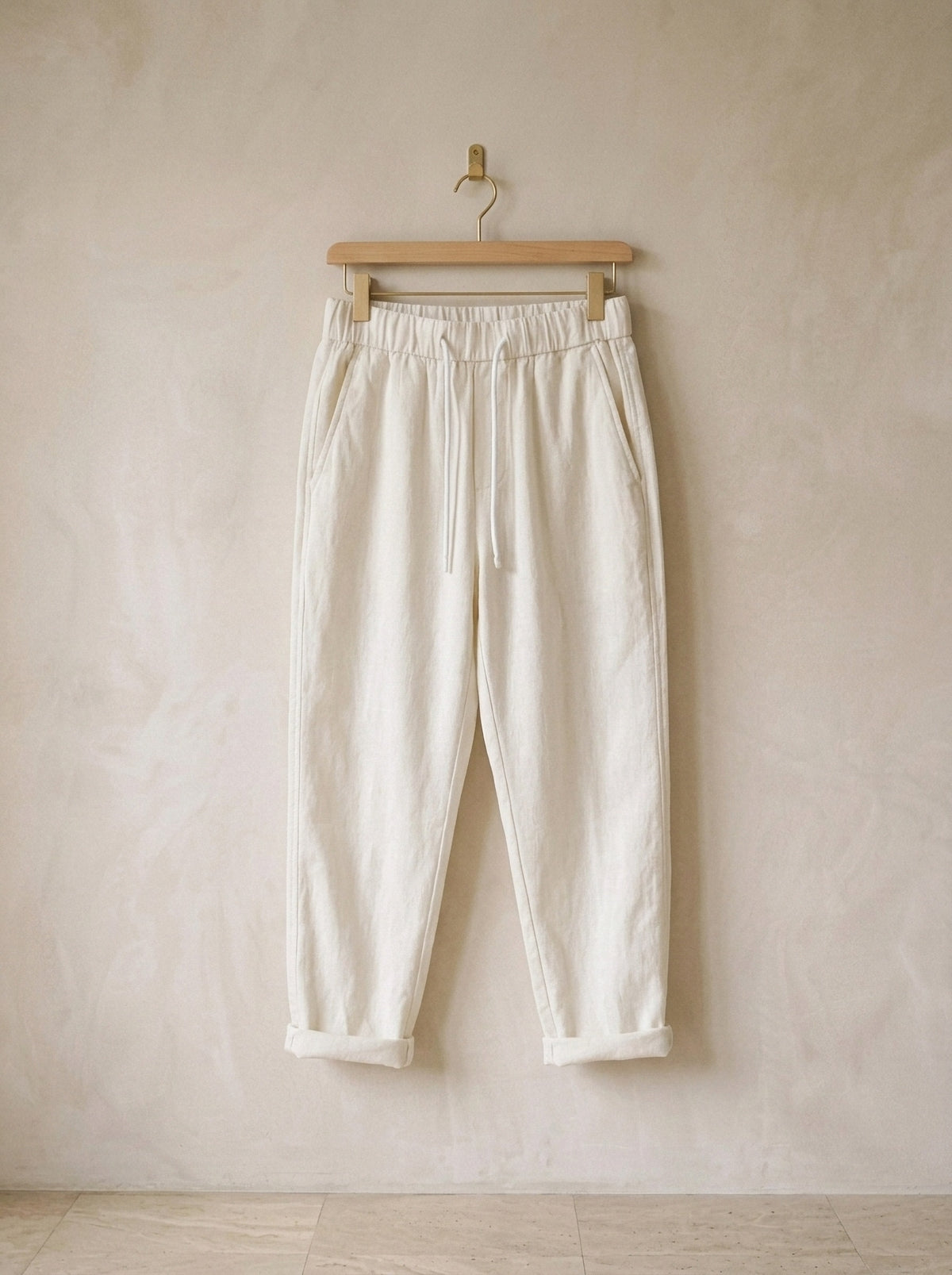 Branco | Calça de linho Sortelha branco – peça sozinha, foto de produto