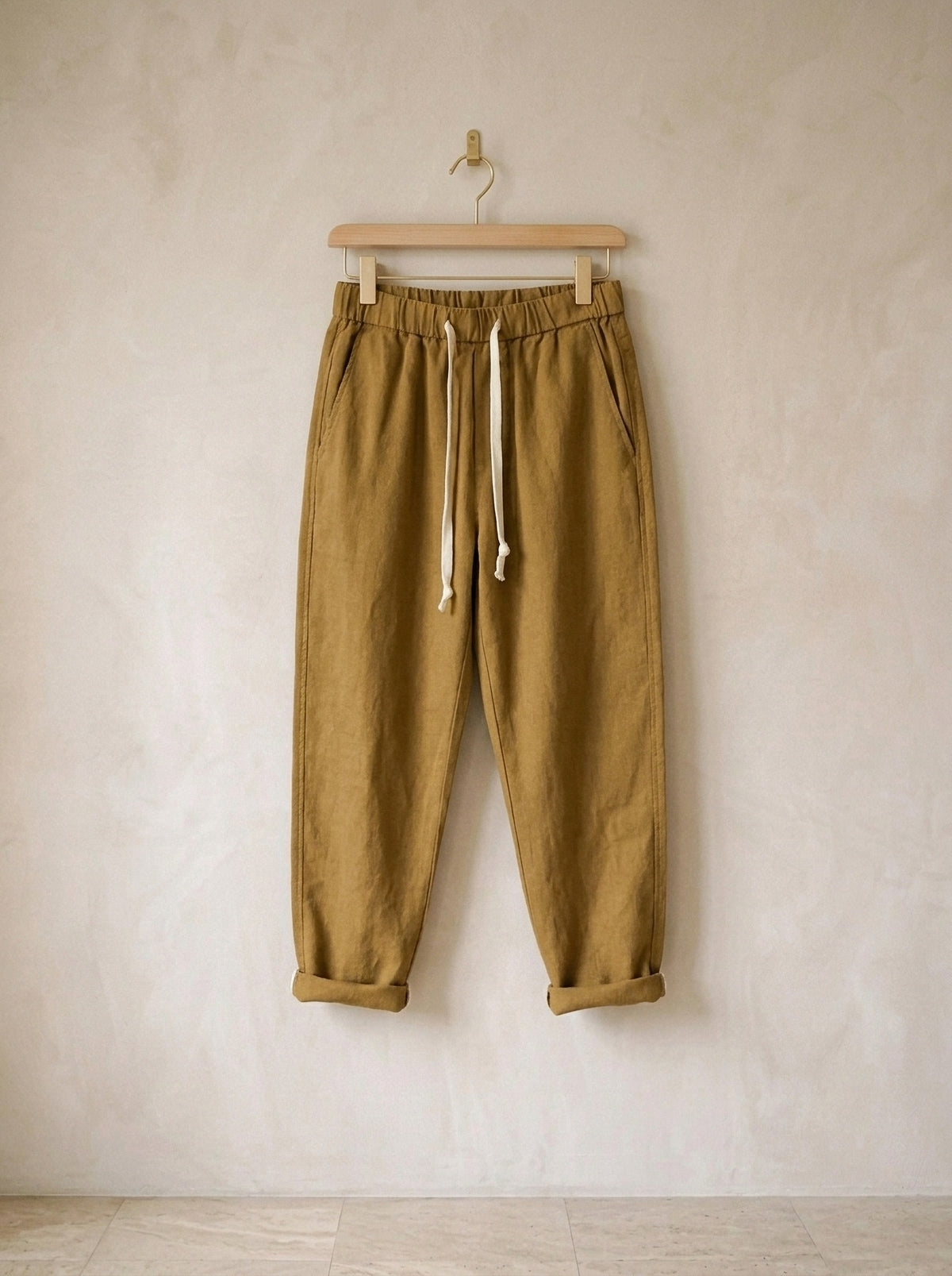 Marrom | Calça de linho Sortelha marrom – peça sozinha, foto de produto