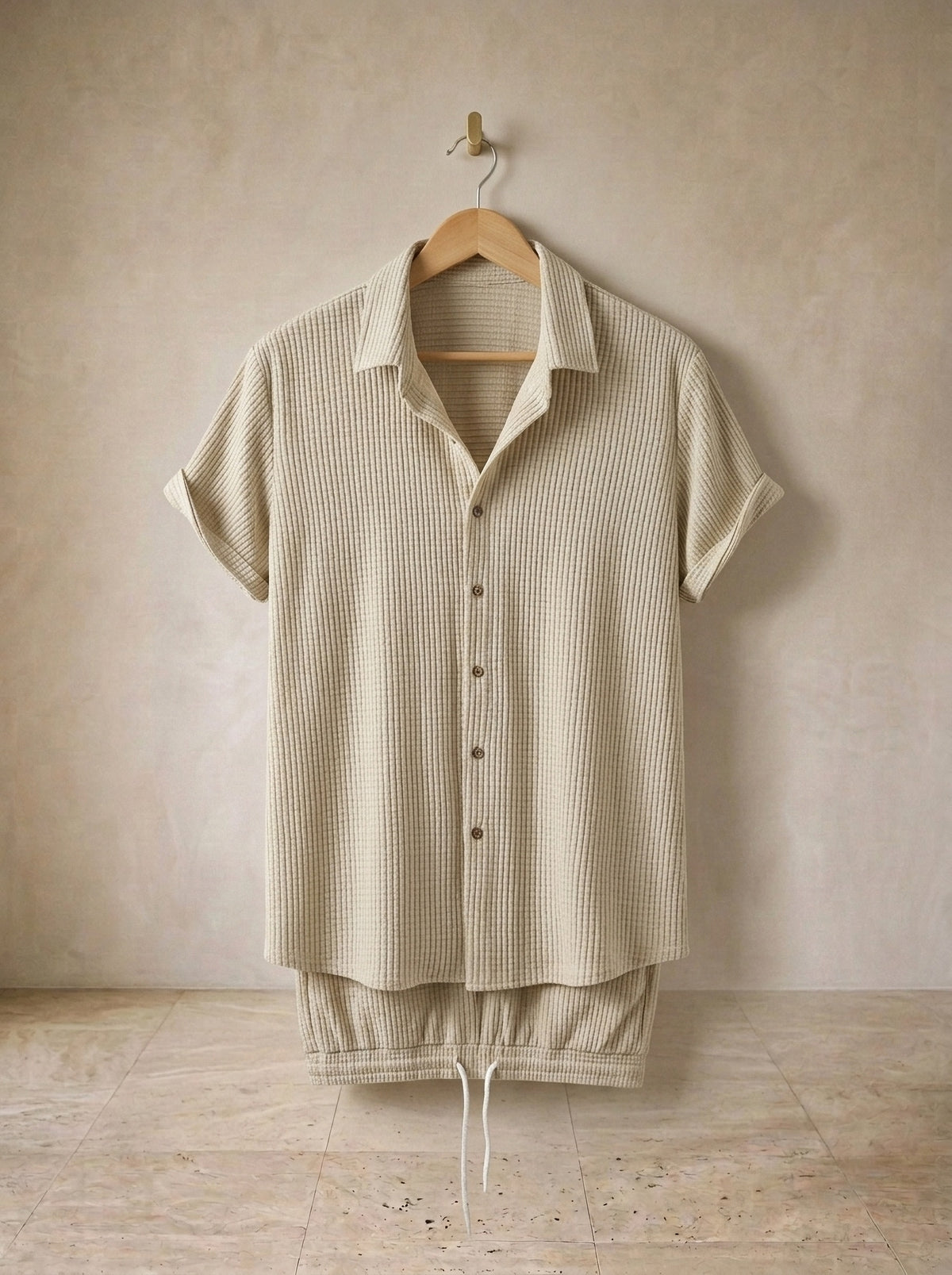 Caqui | Conjunto de camisa e short Stintino caqui – peça sozinha, foto de produto