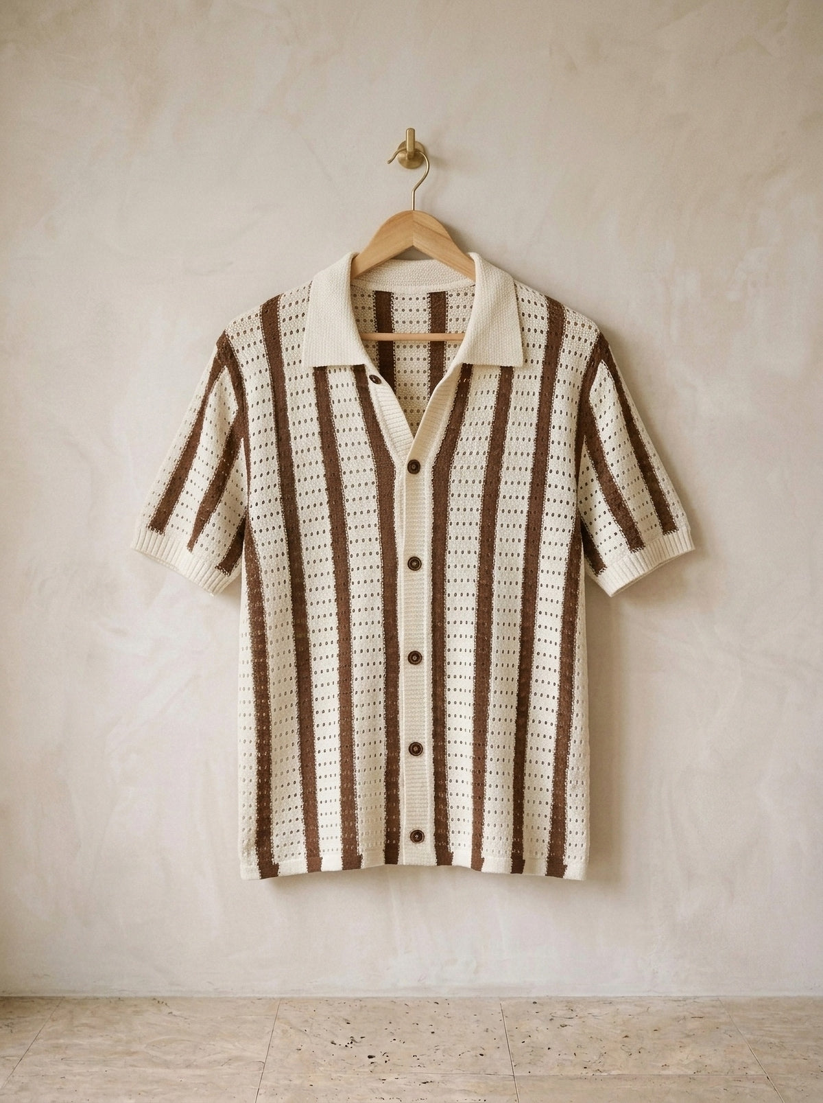 Marrom | Camisa de crochê Szentendre marrom – peça sozinha, foto de produto