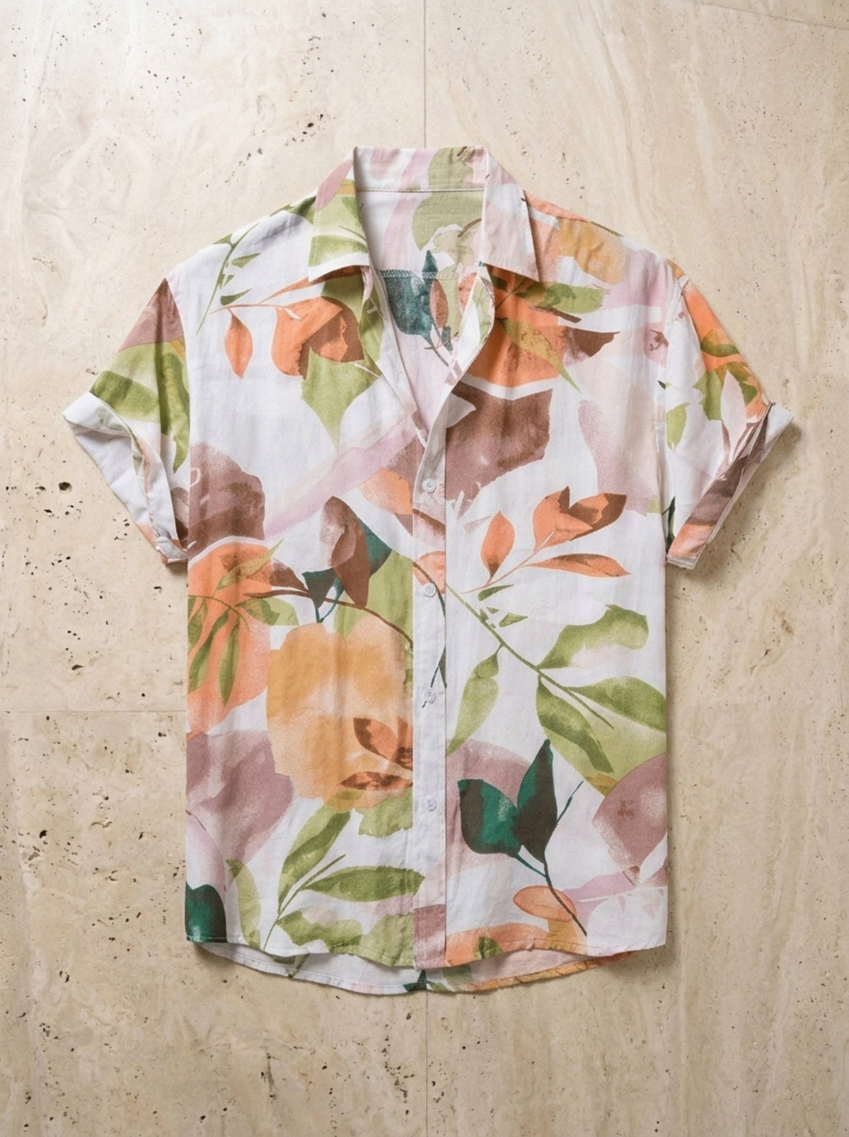 Camisa tropical Toledo – peça sozinha vista de cima
