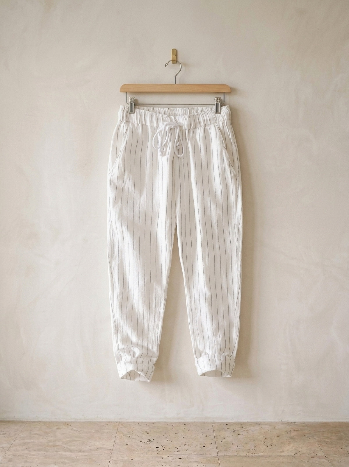 Branco | Calça de linho Toulouse branco – peça sozinha, foto de produto