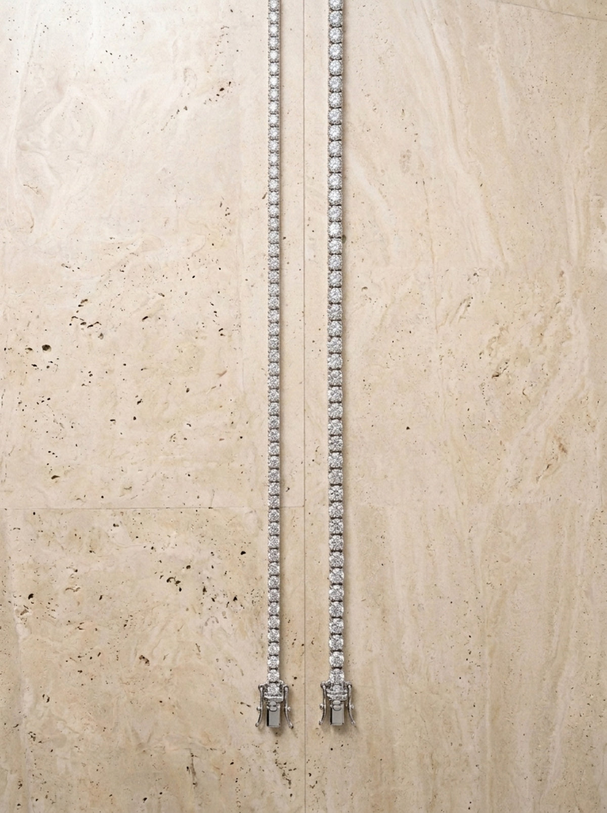 Prata | Pulseira riviera de prata 925 Trieste – as duas larguras lado a lado, 2 mm e 3 mm