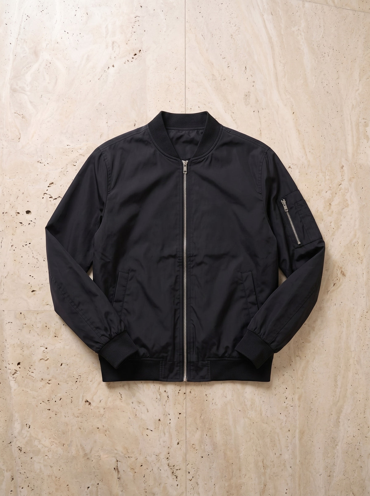 Preto | Jaqueta casual Tromsø preto – peça sozinha vista de cima