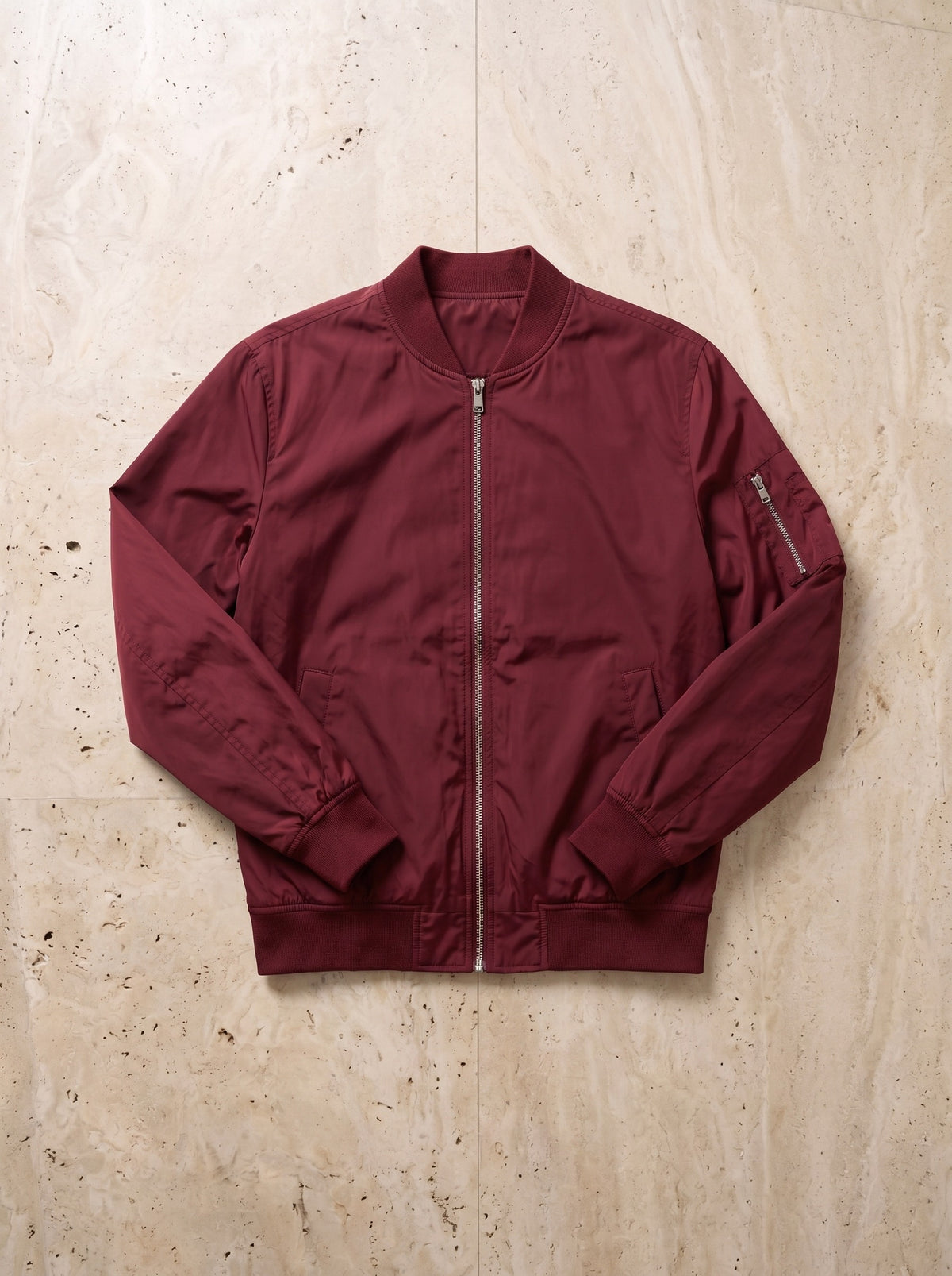 Vermelho | Jaqueta casual Tromsø vermelho – peça sozinha vista de cima