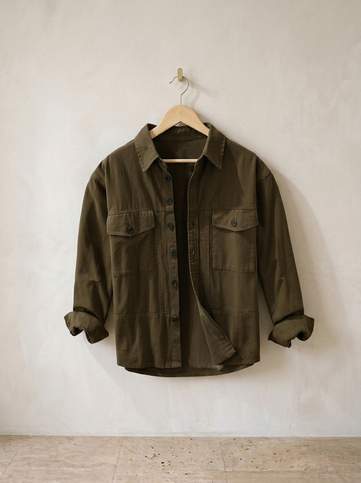 Café | Camisa de algodão Turim café – peça sozinha, foto de produto