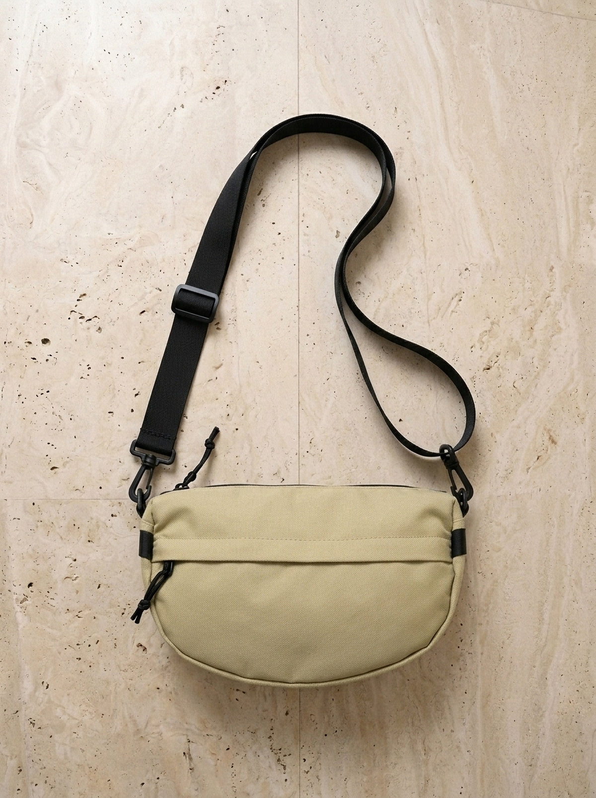 Caqui | Bolsa de ombro de nylon Ulcinj caqui – bolsa sozinha vista de cima
