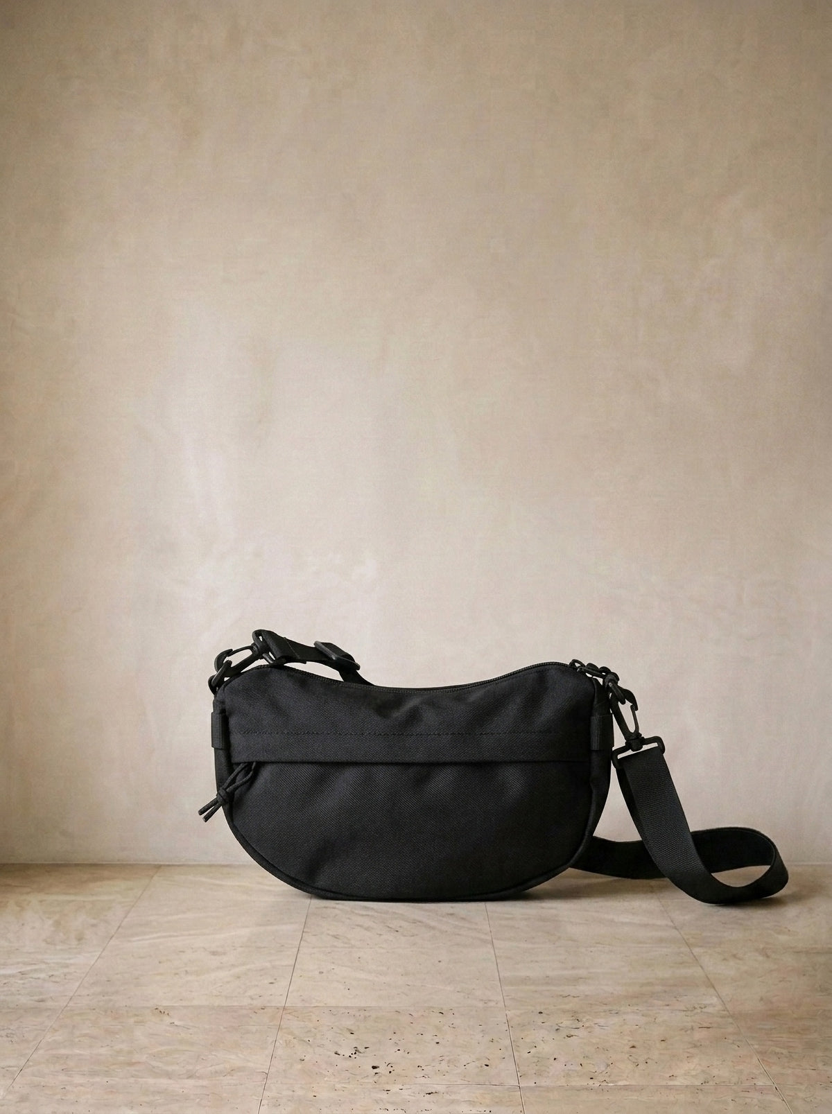 Preto | Bolsa de ombro de nylon Ulcinj preto – bolsa sozinha, foto de produto