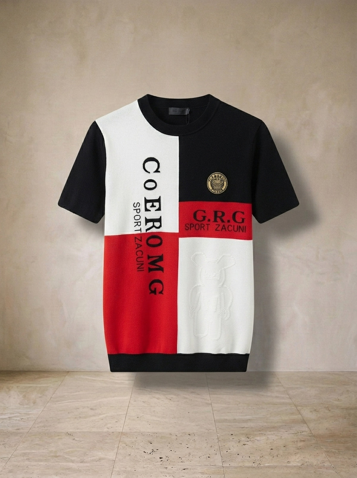 Vermelho | Camiseta de tricot estampada Uzès vermelho – peça sozinha, foto de produto