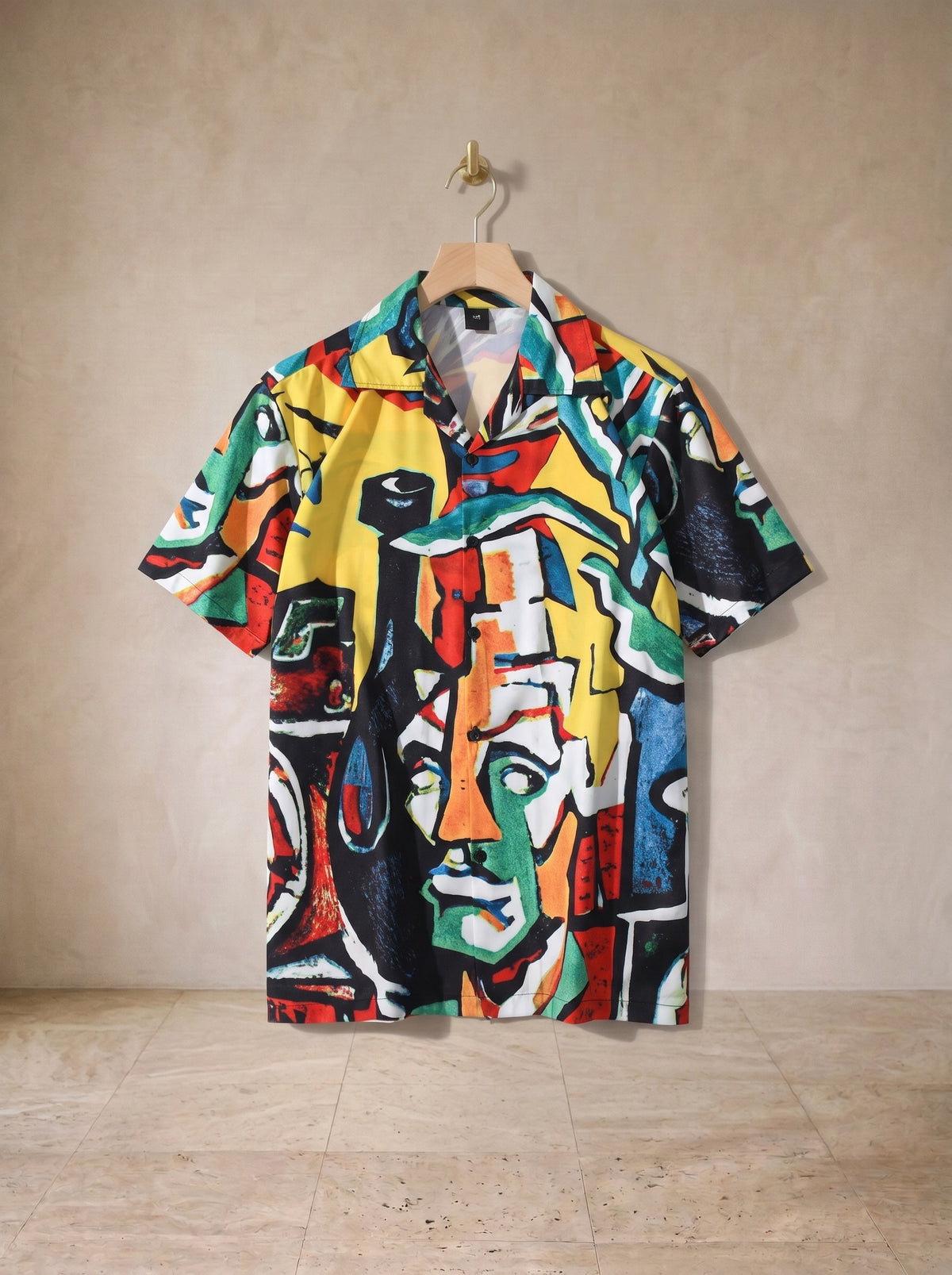 Camisa estampa cubista Valência – peça sozinha, foto de produto