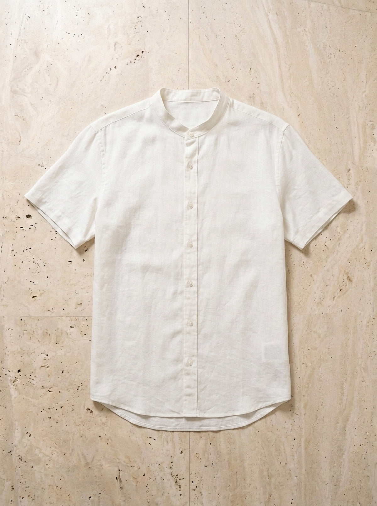 Branco | Camisa social de linho e algodão slim Valladolid branco – peça sozinha vista de cima