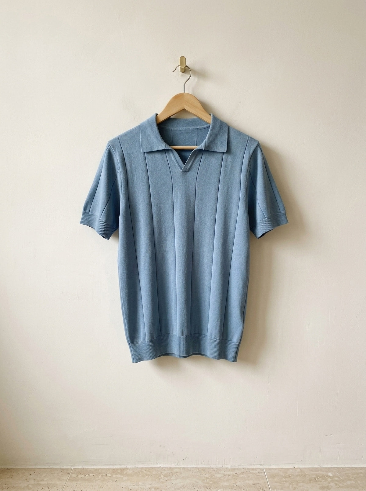 Azul | Polo lisa Varsóvia azul – peça sozinha, foto de produto